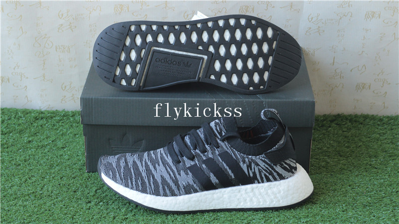 Adidas NMD R2 Primeknit Black Glitch BY9409